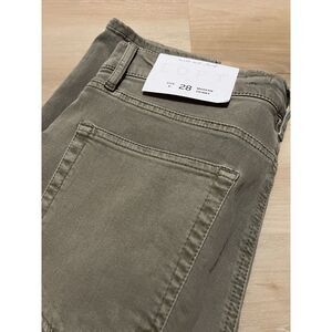 NWT Loft Jeans Womens 28/6 Sage Green Denim Stretch Modern Skinny Ankle‎